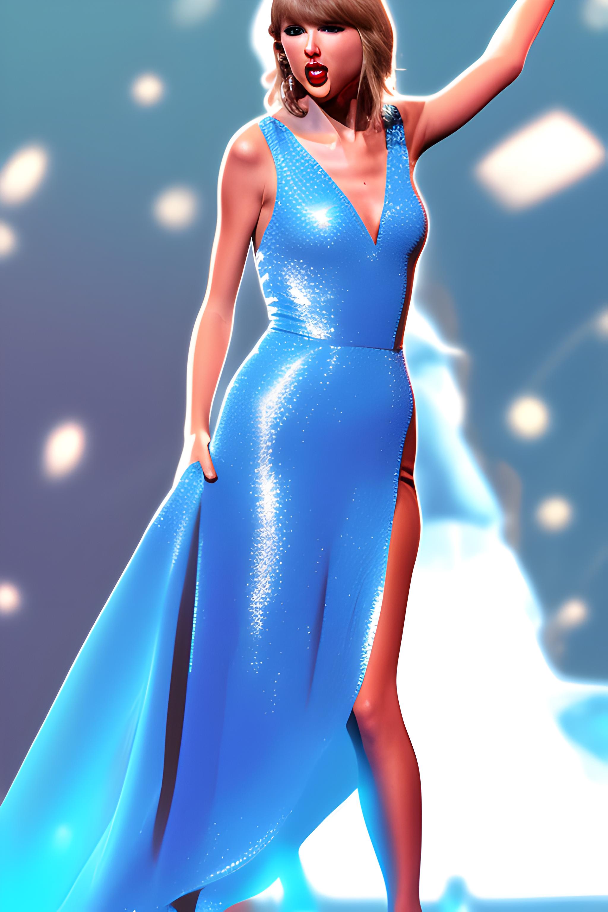 taylor swift blue dress